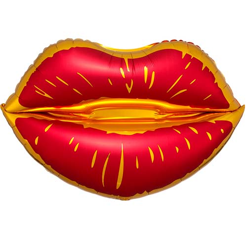 Satin Sangria Lips Super Shape Mylar Balloon